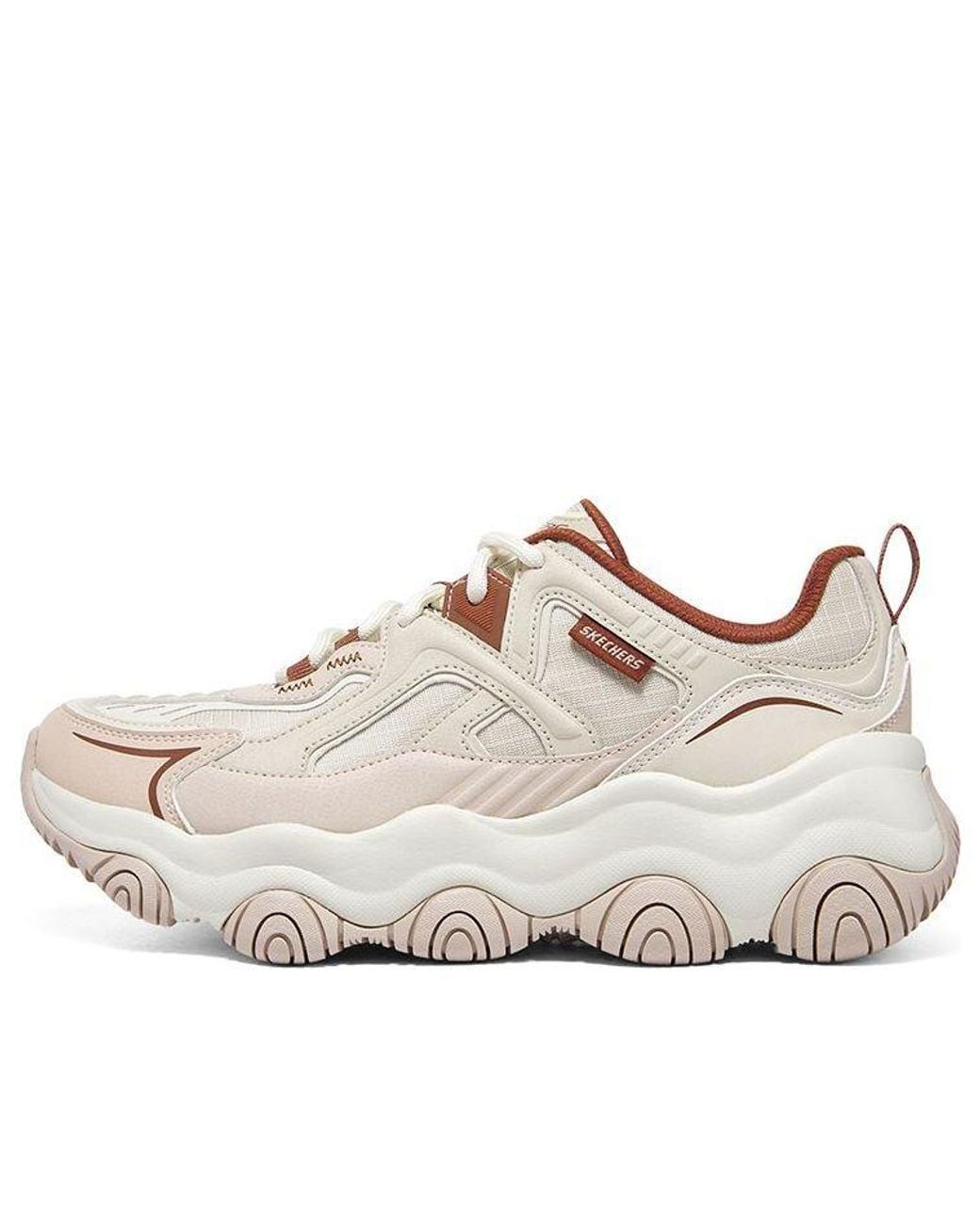Skechers White (Wmns) D'Lites 1.0 Sneakers