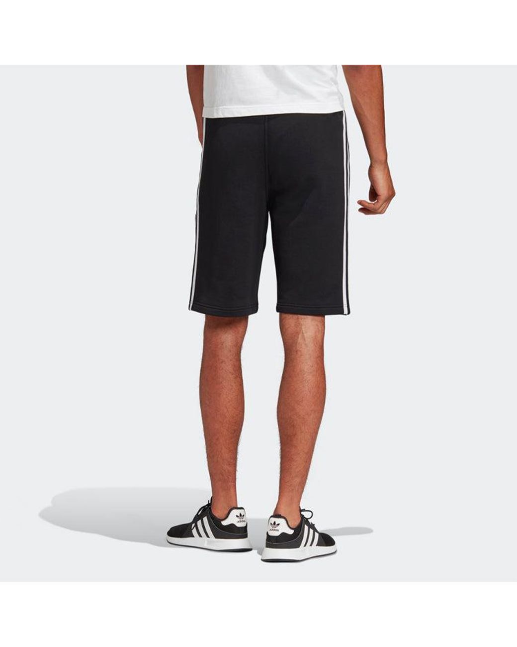Adidas Black Originals Classic Side Stripe Casual Sports Shorts for men