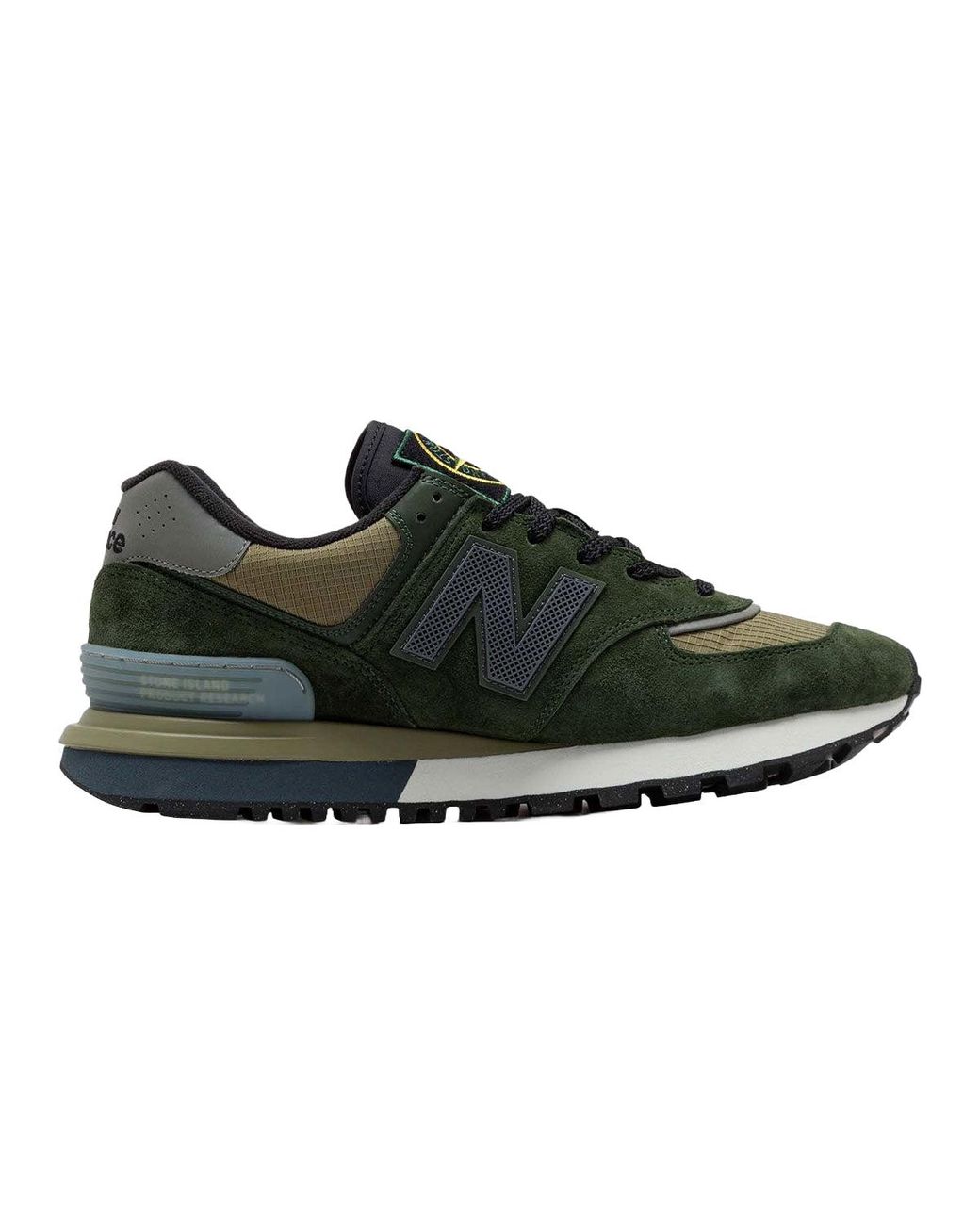 New Balance Green X Stone Island 574 Legacy 'Dark' for men