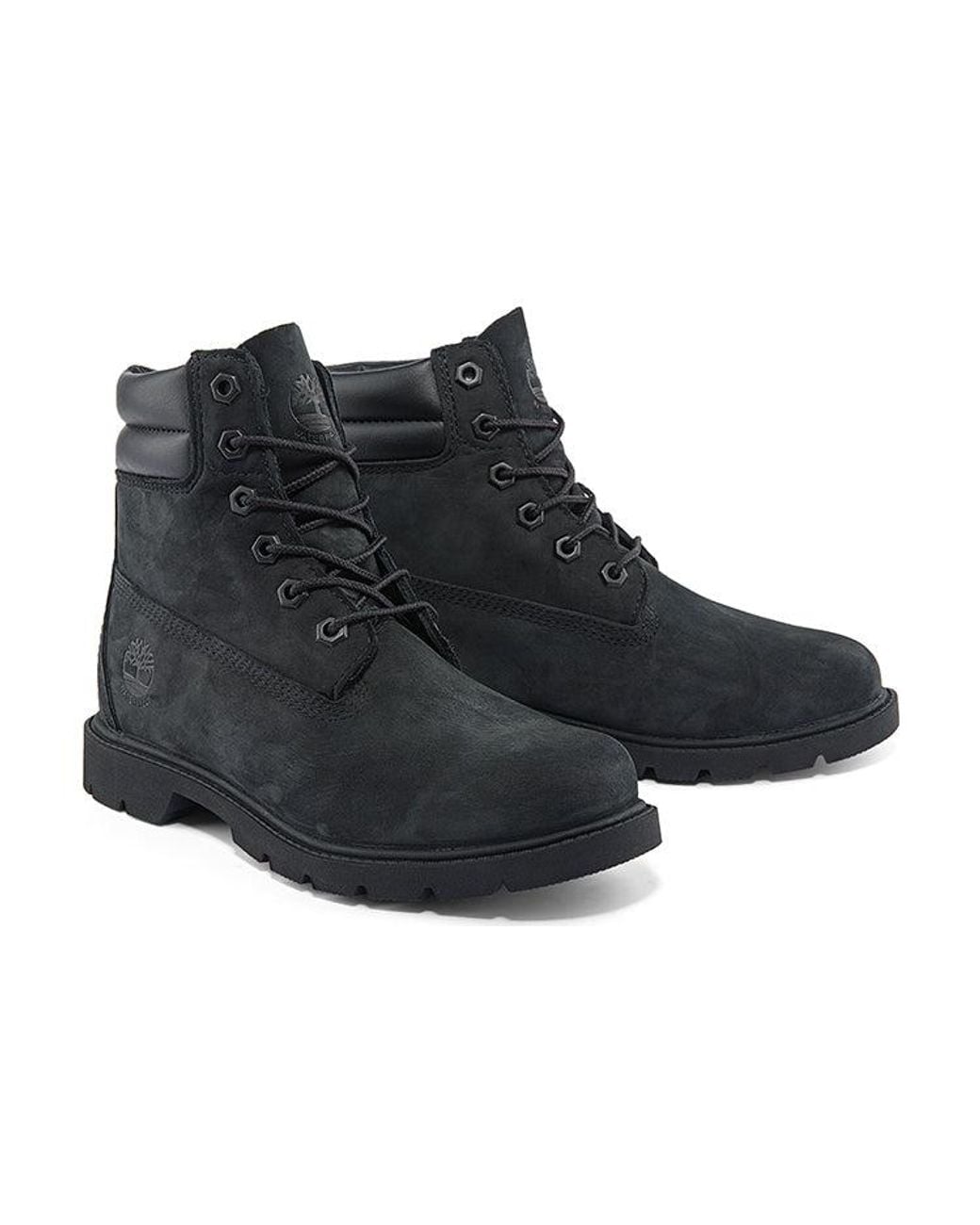 Timberland Black (Wmns) Linden Woods 6-Inch Double Collar Boots