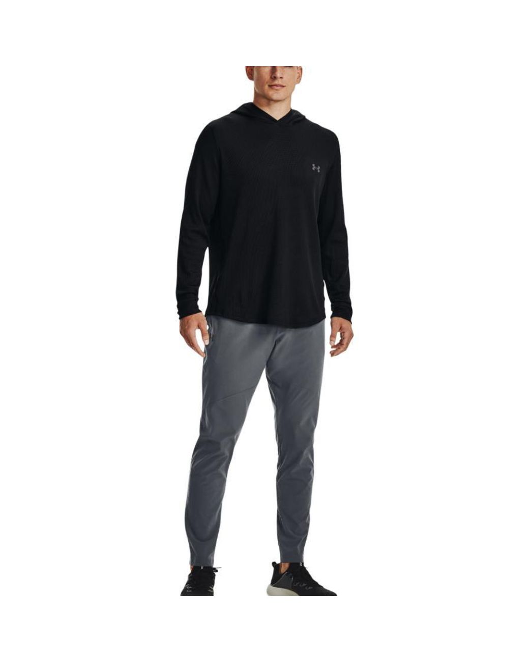 Under Armour Black Waffle Hoodie for men