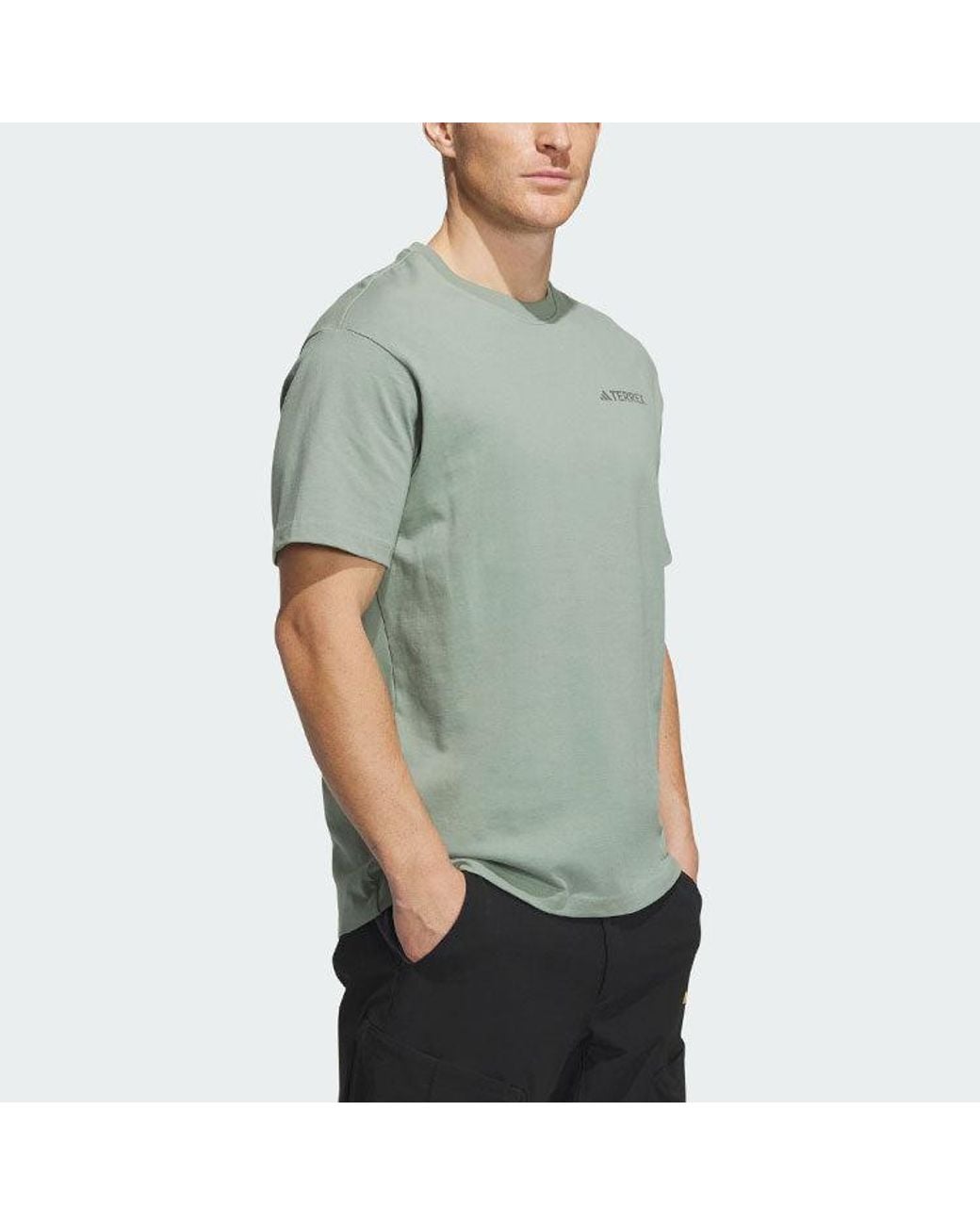 Adidas Green Campyx Short Sleeve Graphic T-Shirt for men