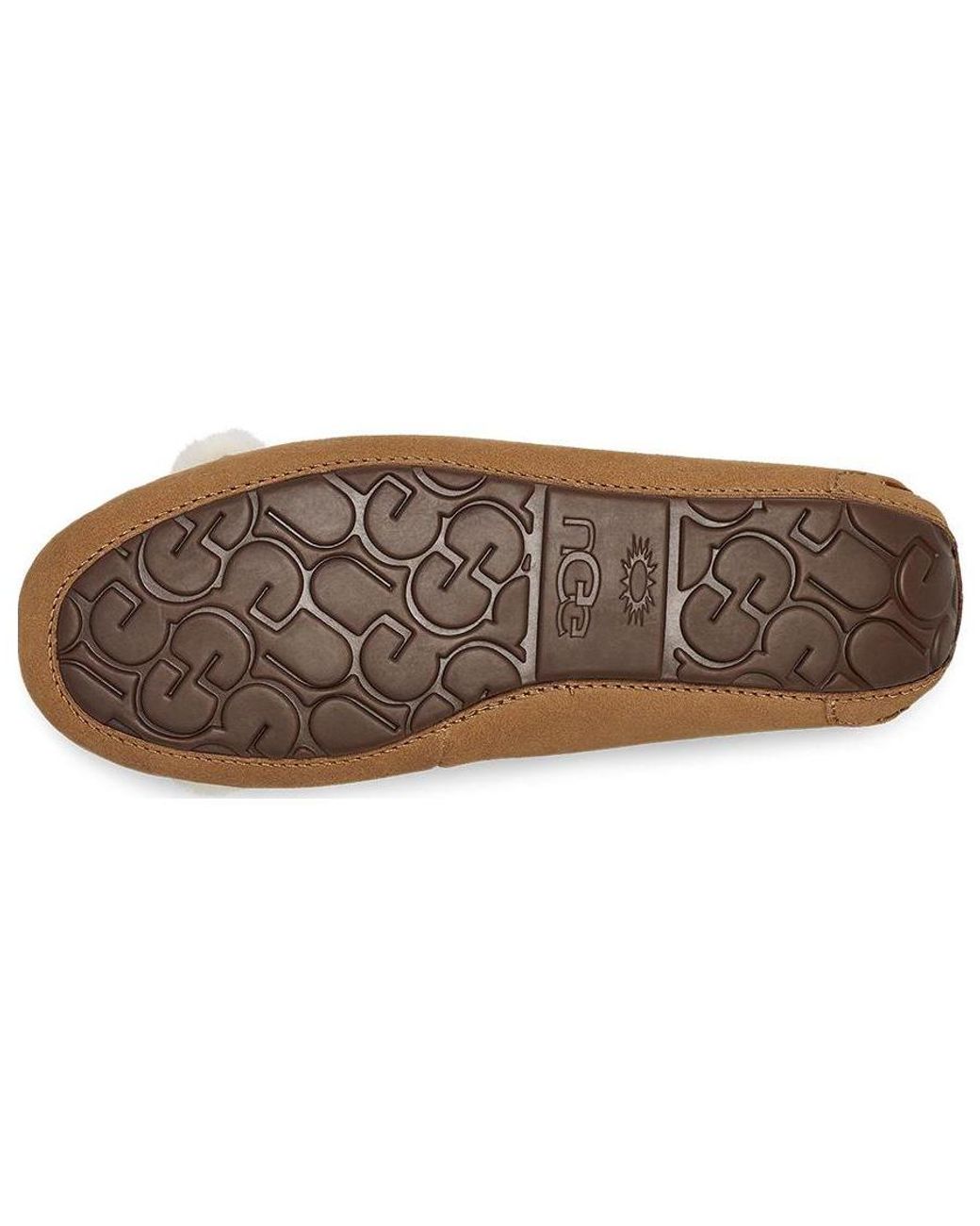 Ugg Brown (Wmns) Dakota Fur Bow 'Chestnut'