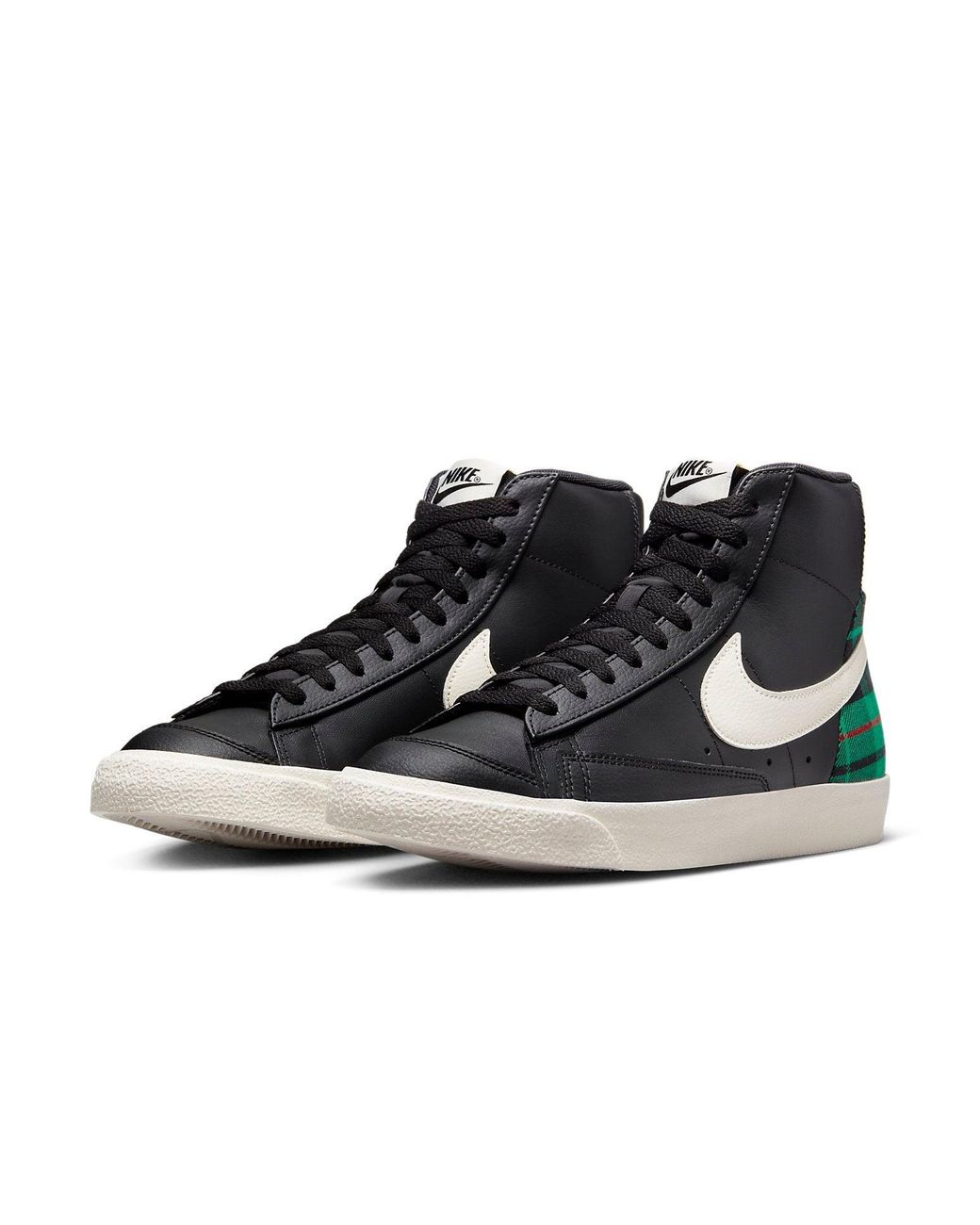 Nike Black Blazer Mid '77 Premium Tartan Plaid' for men