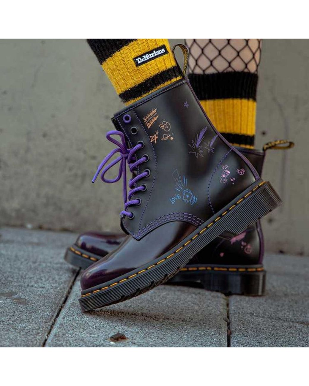 Dr. Martens Blue X Bt21 1460 Leather Boots for men