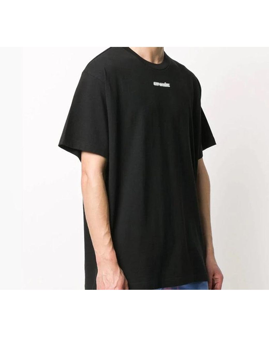Off-White c/o Virgil Abloh Black Fw20 Maker Arrows Print Short Sleeve Round Neck for men