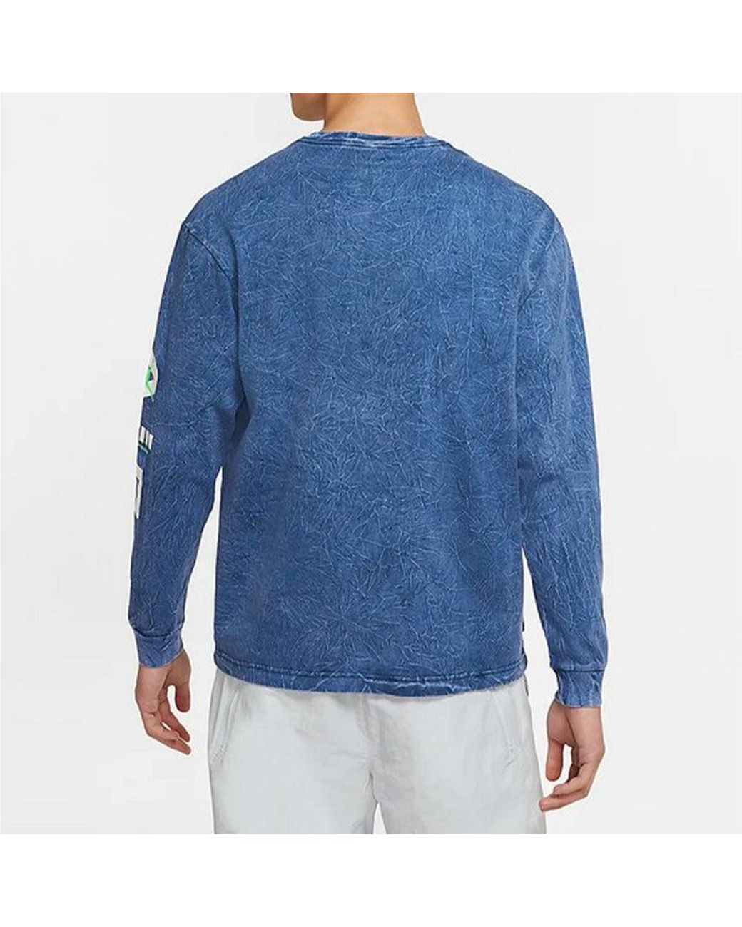 Nike Blue Legacy Aj13 Long Sleeves for men