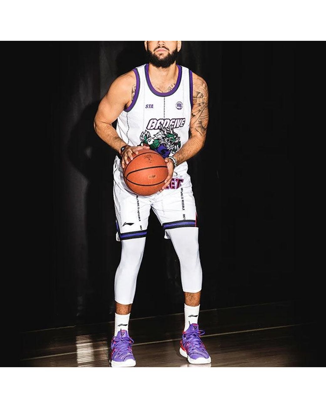 Li-ning Blue Badfive Fred Vanvleet Basketball Jersey for men