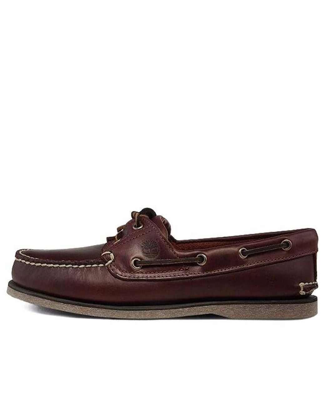 Timberland Brown Classic Leather 2-Eye Boat Shoes for men