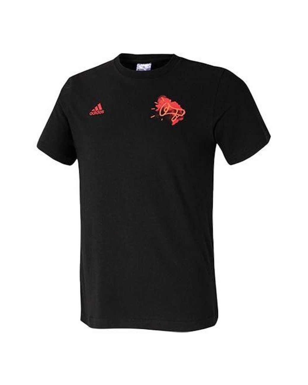Adidas Black Grfx Nr 7 Soccer/Football Sports Short Sleeve for men