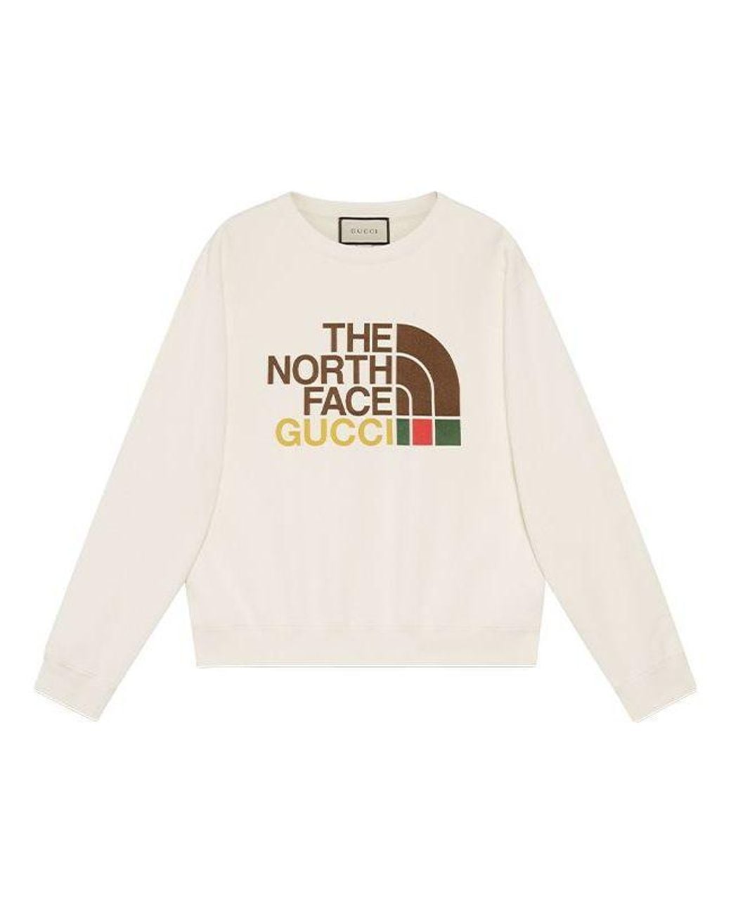 Gucci X The North Face Cotton Sweatshirt 'Ivory' in White for Men