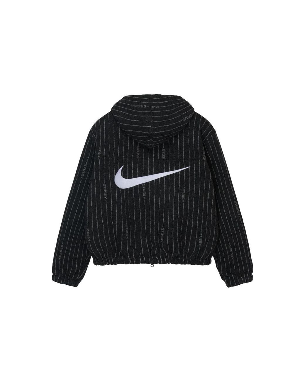 Nike Black X Stssy Striped Wool Jacket (Asia Sizing) for men