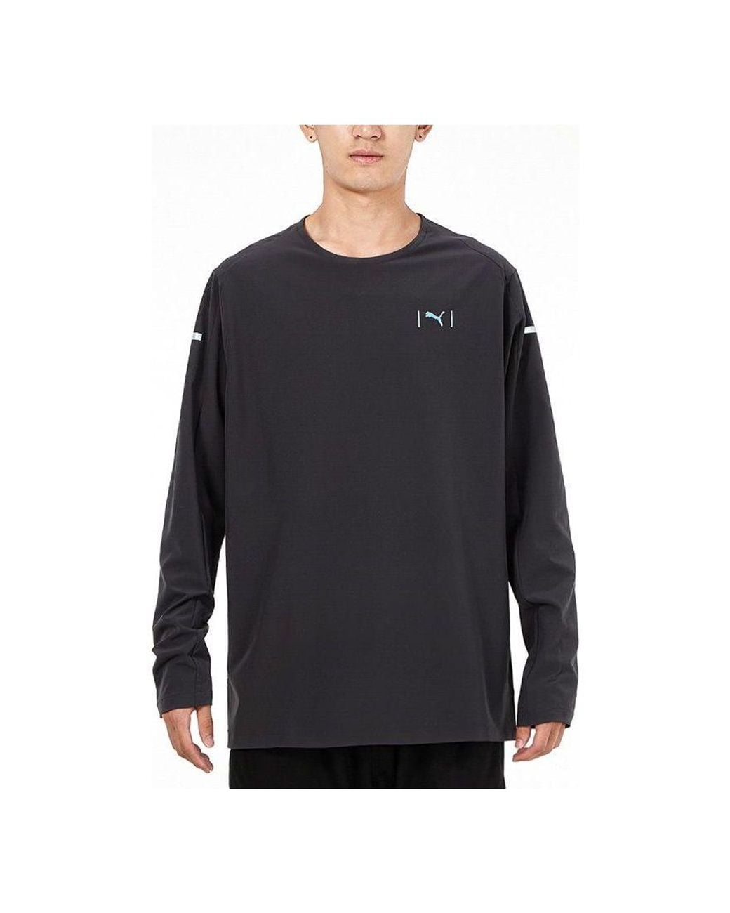 PUMA Black Running Training Loose Breathable Long Sleeves for men