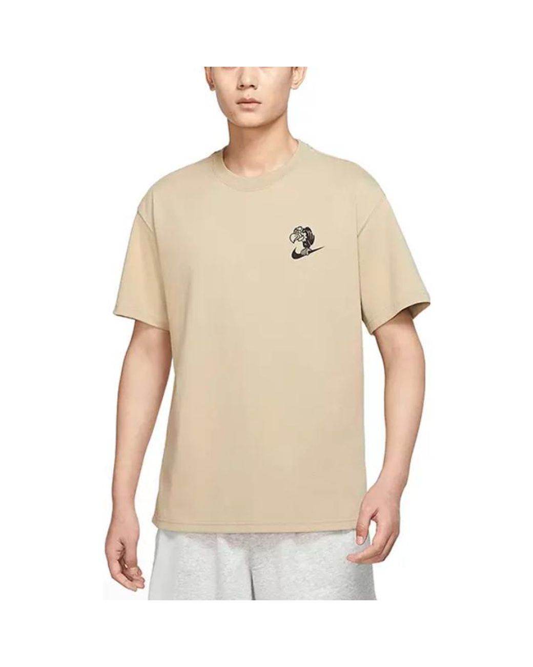 Nike Natural Cartoon Pattern Printing Casual Round Neck Short Sleeve T-Shirt for men
