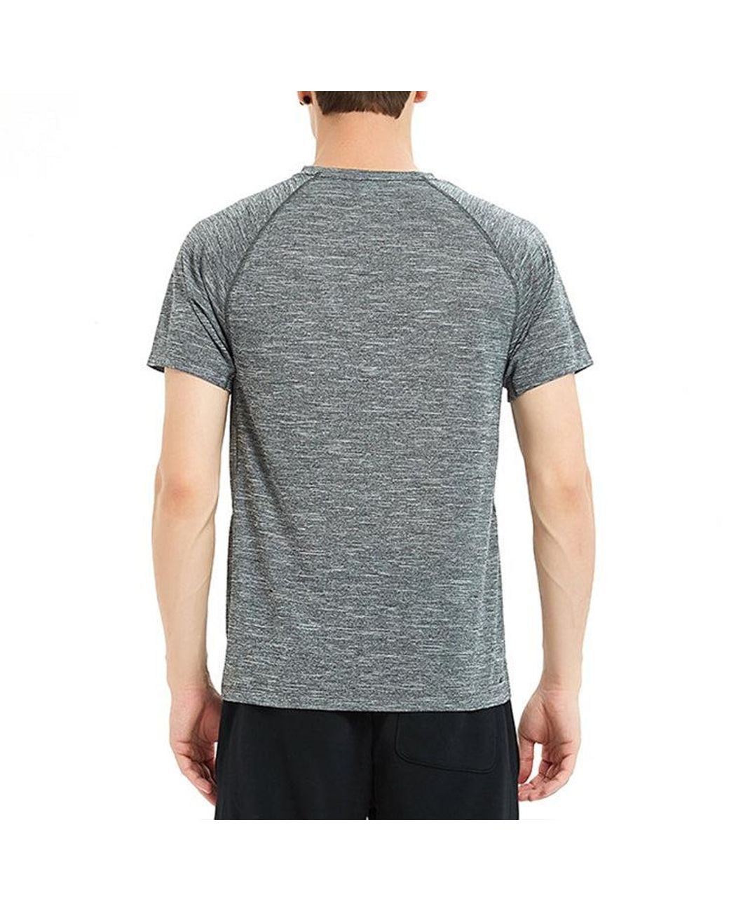 New Balance Gray Quick Dry Short Sleeve for men