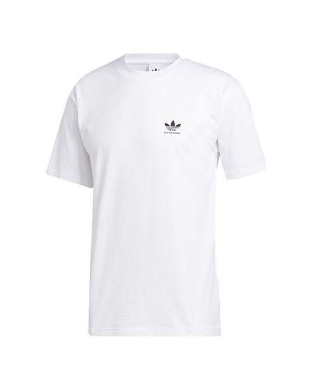 adidas Originals Logo Printing Sports Short Sleeve White T-shirt for Men |  Lyst