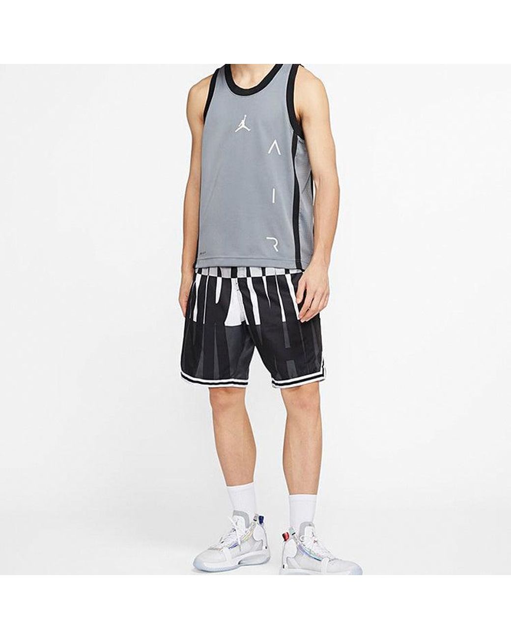 Nike Gray Air Dri-Fit Basketball Sports Vest Smoke for men