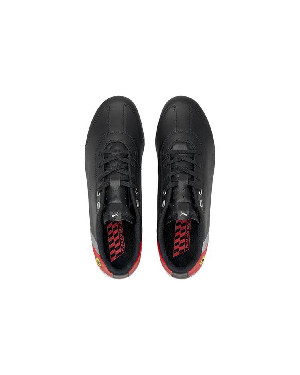 PUMA Brown Scuderia Ferrari Ridge Cat Low Top Running Shoes Black/red/white for men