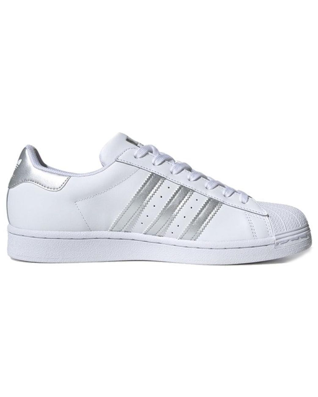 adidas Originals Adidas Superstar 'white Silver Metallic' for Men | Lyst