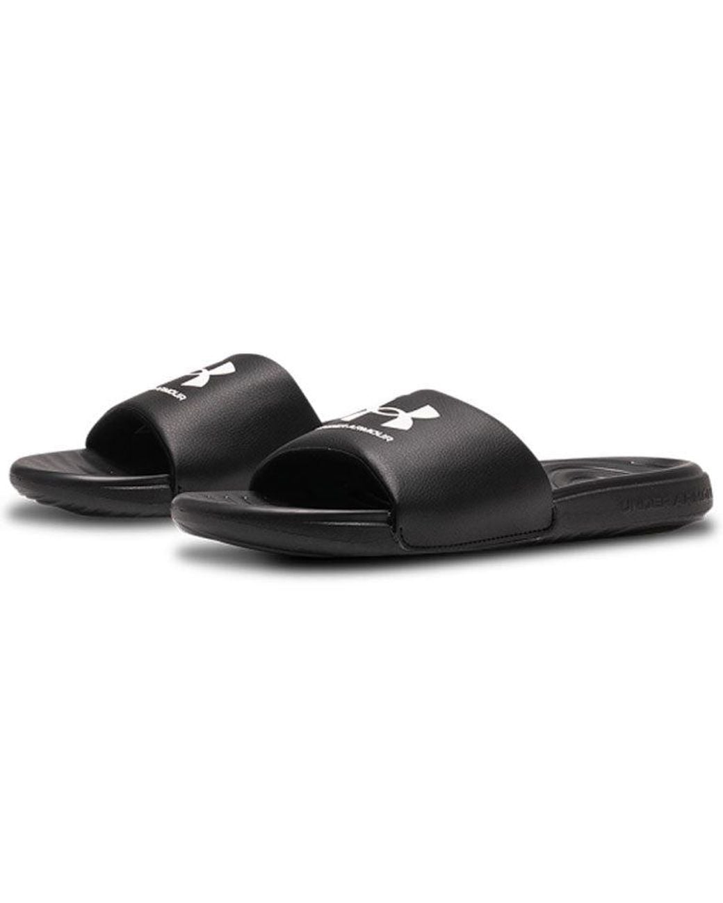 Under Armour Black Ansa Fixed Slide for men