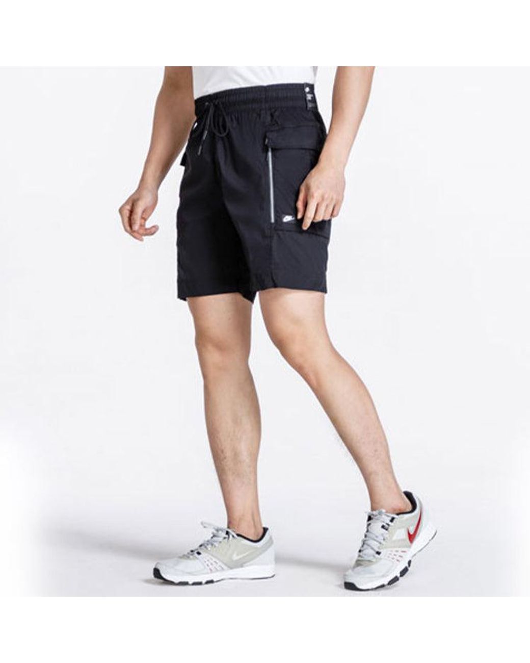 Nike Blue Sports Shorts Elastic Waist Breathable Fitness Workout Sportswear for men