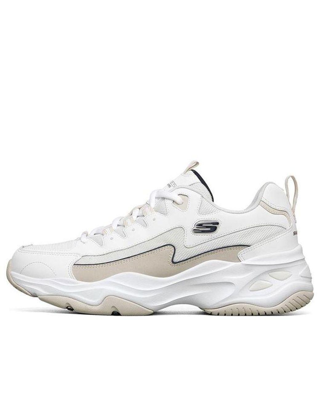 Skechers White D'Lites 4.0 Low-Top Daddy Shoes for men