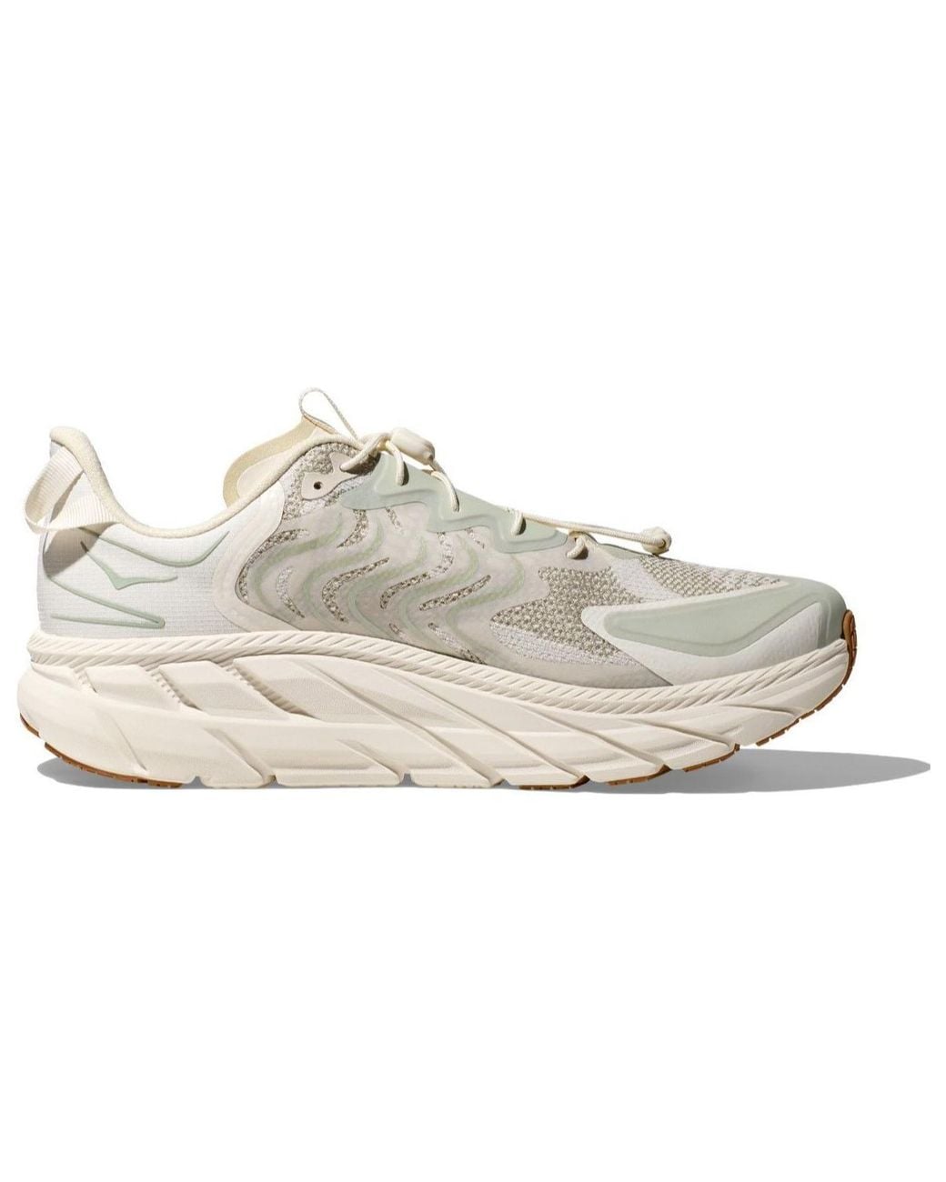Hoka One One White Satisfy Clifton Ls Rubber-trimmed Mesh Sneakers for men