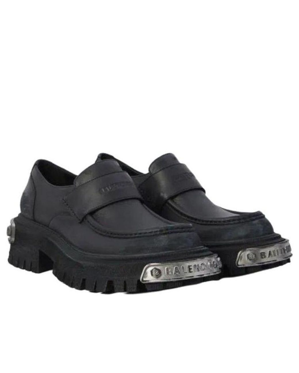 Balenciaga Black Tractor Loafer for men