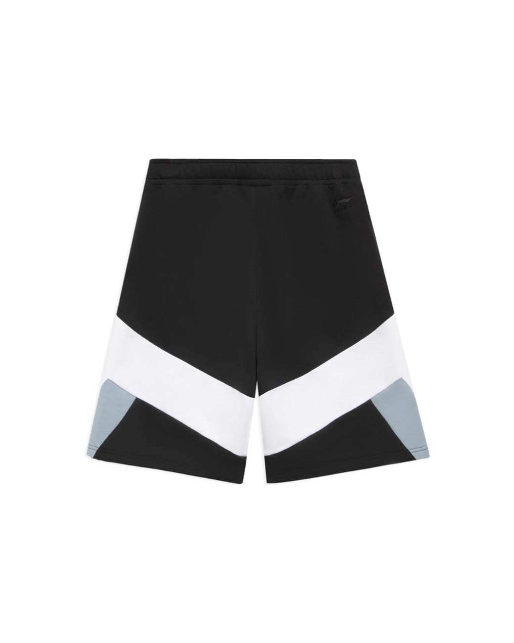 Li-ning Black Color Block Graphic Shorts for men