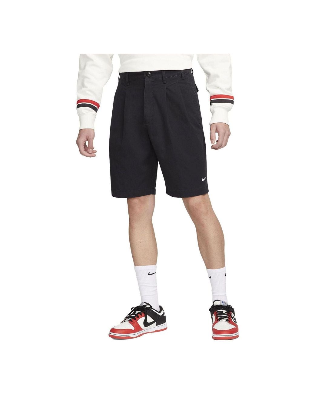 Nike Black Pleated Chino Shorts for men