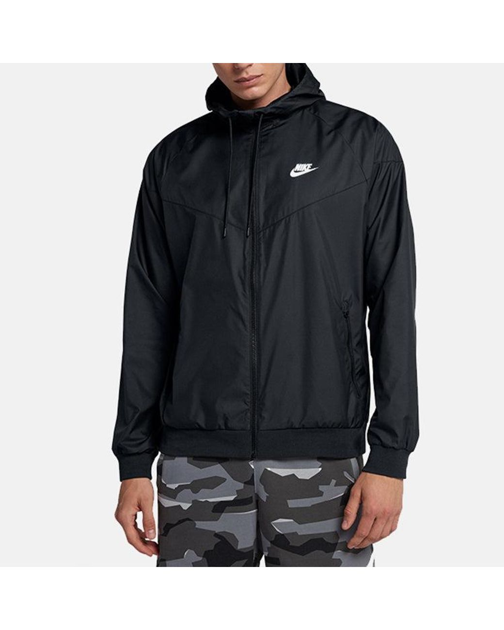 Nike Blue Windrunner Hooded Woven Windbreaker Sports Jacket for men