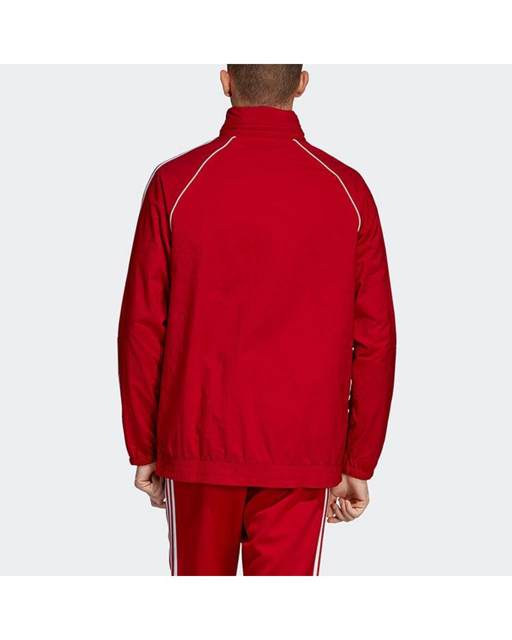 Adidas Red Originals Casual Sports Hooded Jacket for men