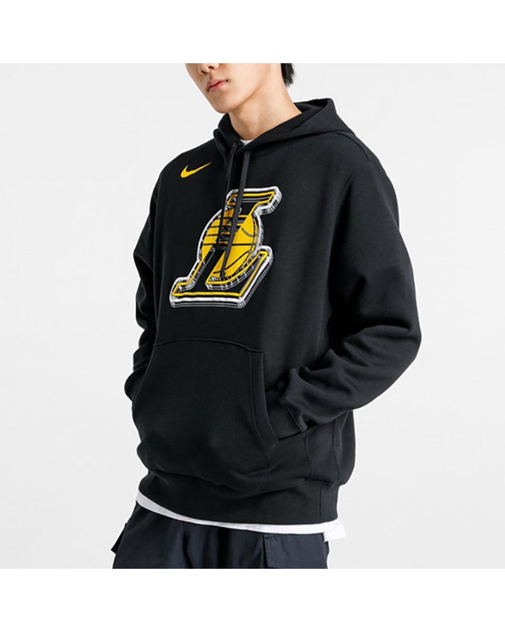 Nike Black Los Angeles Lakers Lebron James No. 23 Nba Player Long Sleeves for men