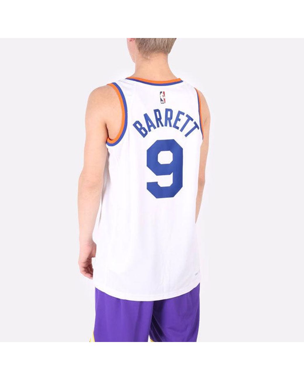 Nike Blue X Nba New York Knicks Jerseys 'Rj Barrett 9' for men