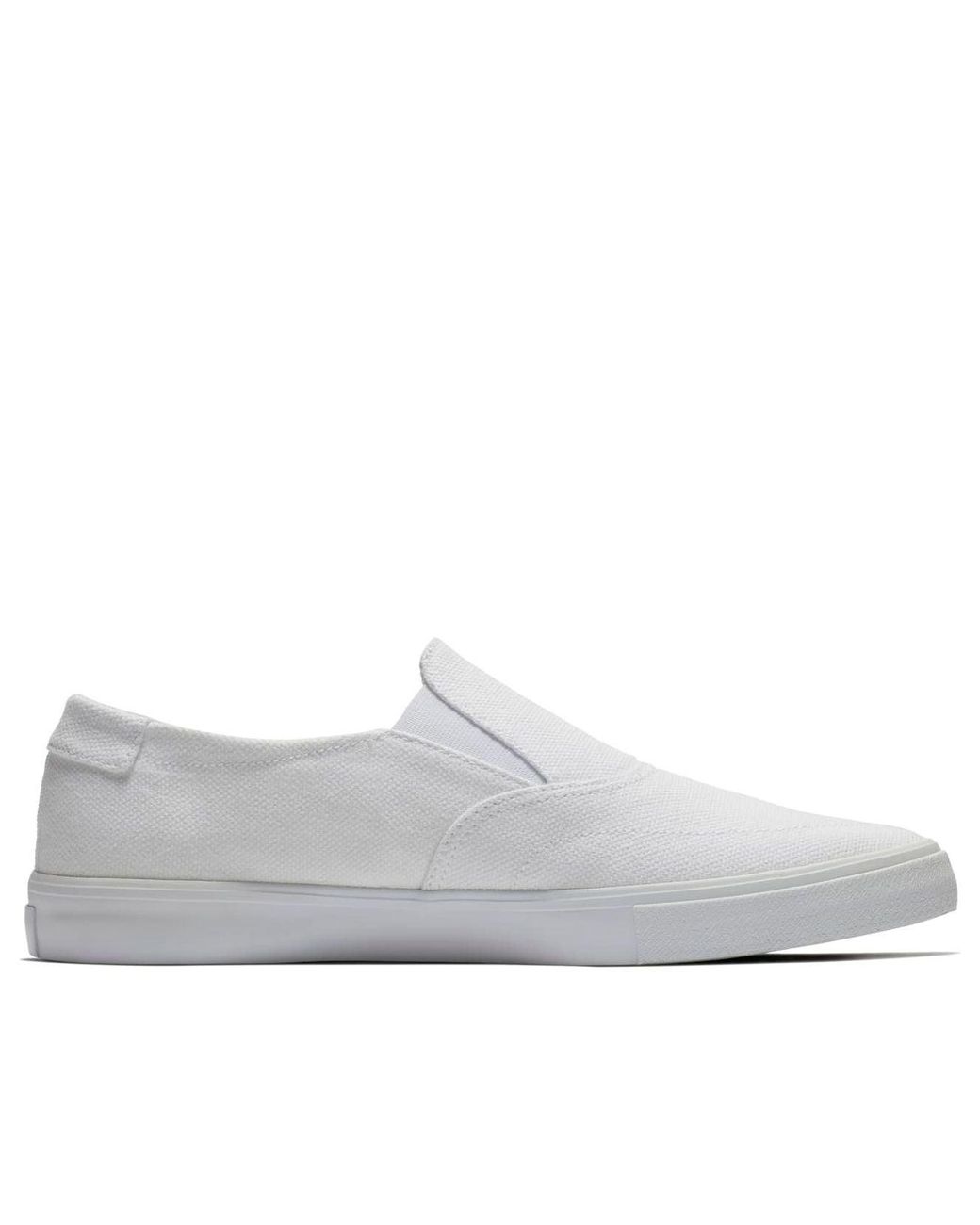 Nike White Portmore 2 Solarsoft Slip On Canvas Sb for men