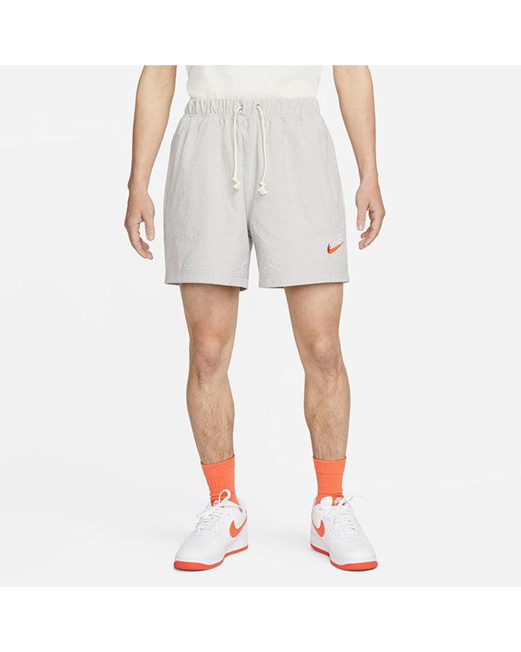 Nike Multicolor Sportswear Solid Color Logo Micro Mark Waterproof Woven Sports Shorts for men