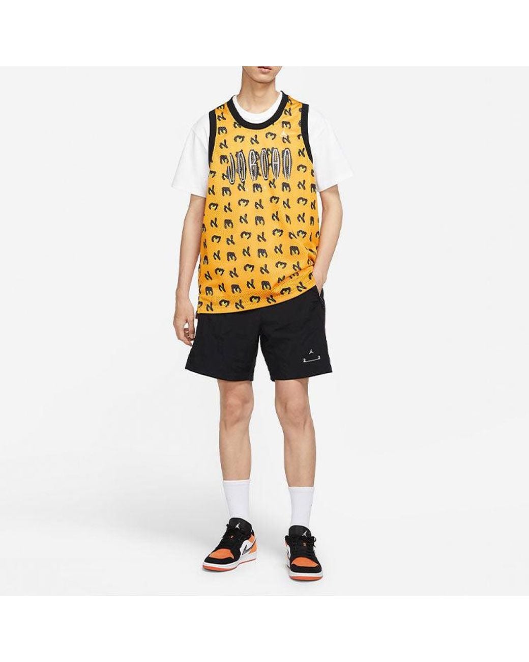 Nike Black Solid Color Logo Woven Casual Shorts for men