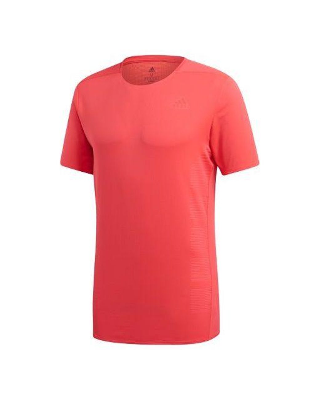Adidas Pink Logo Breathable Short Sleeve T-Shirt for men