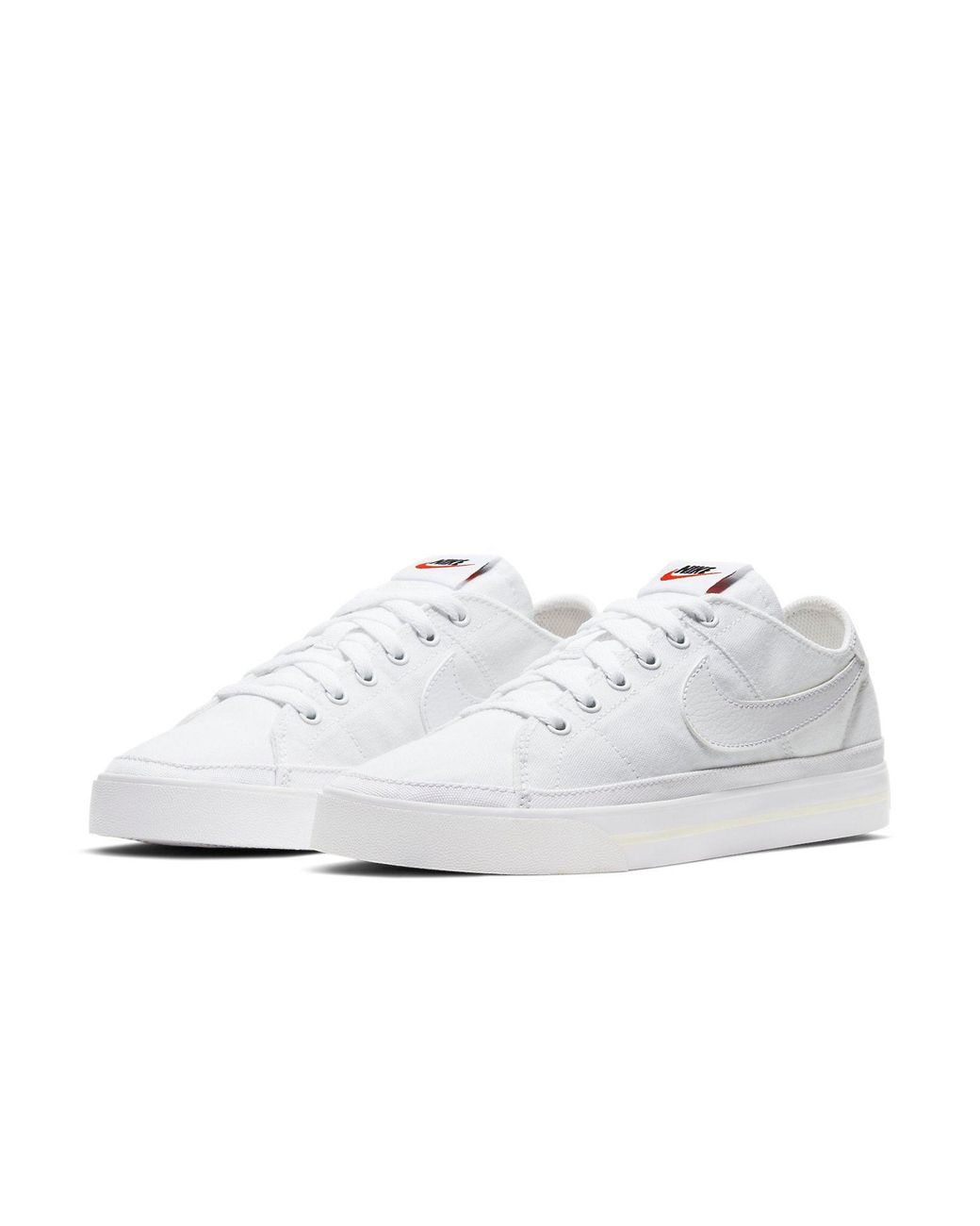 Nike White (Wmns) Court Legacy Canvas 'Triple'
