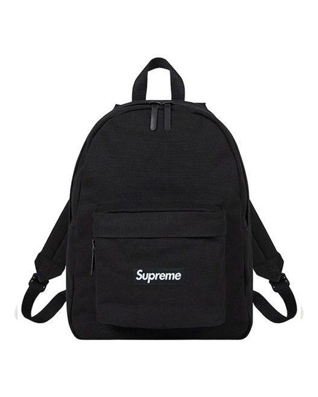 Supreme Black Canvas Backpack for men