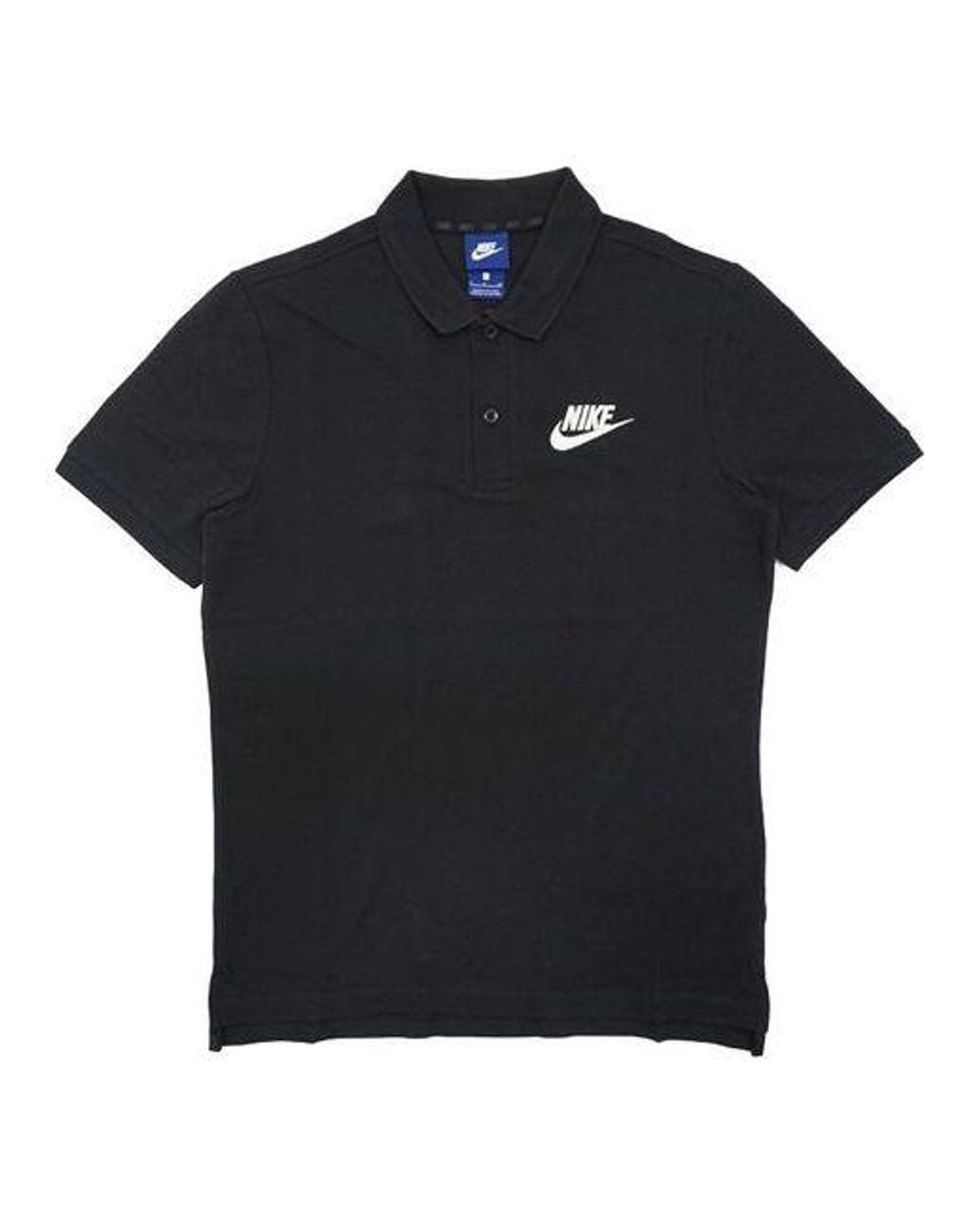 Nike Black Small Logo Casual Sports Short Sleeve Polo Shirt for men