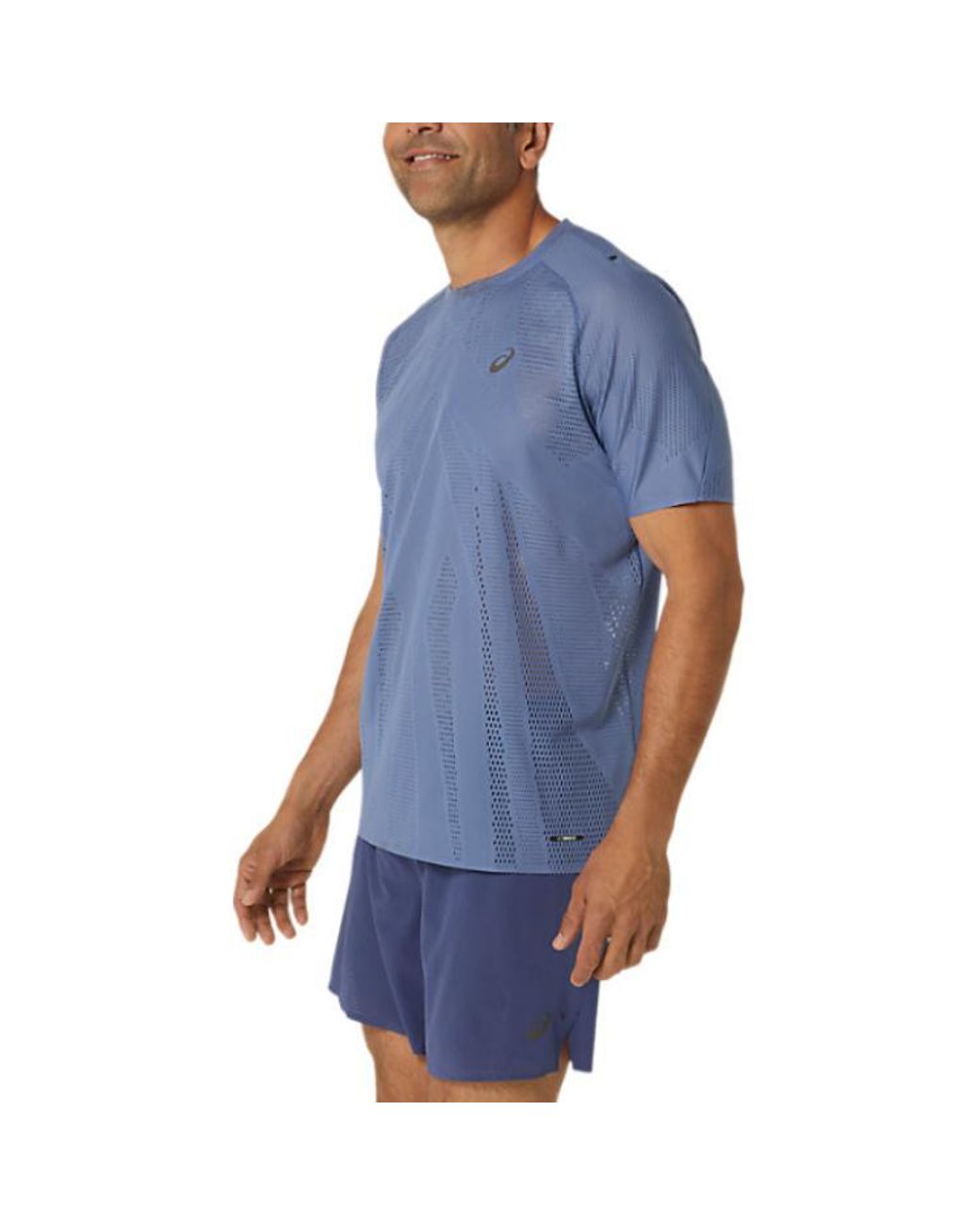 Asics Blue Metarun Running T-Shirt 'Denim' for men