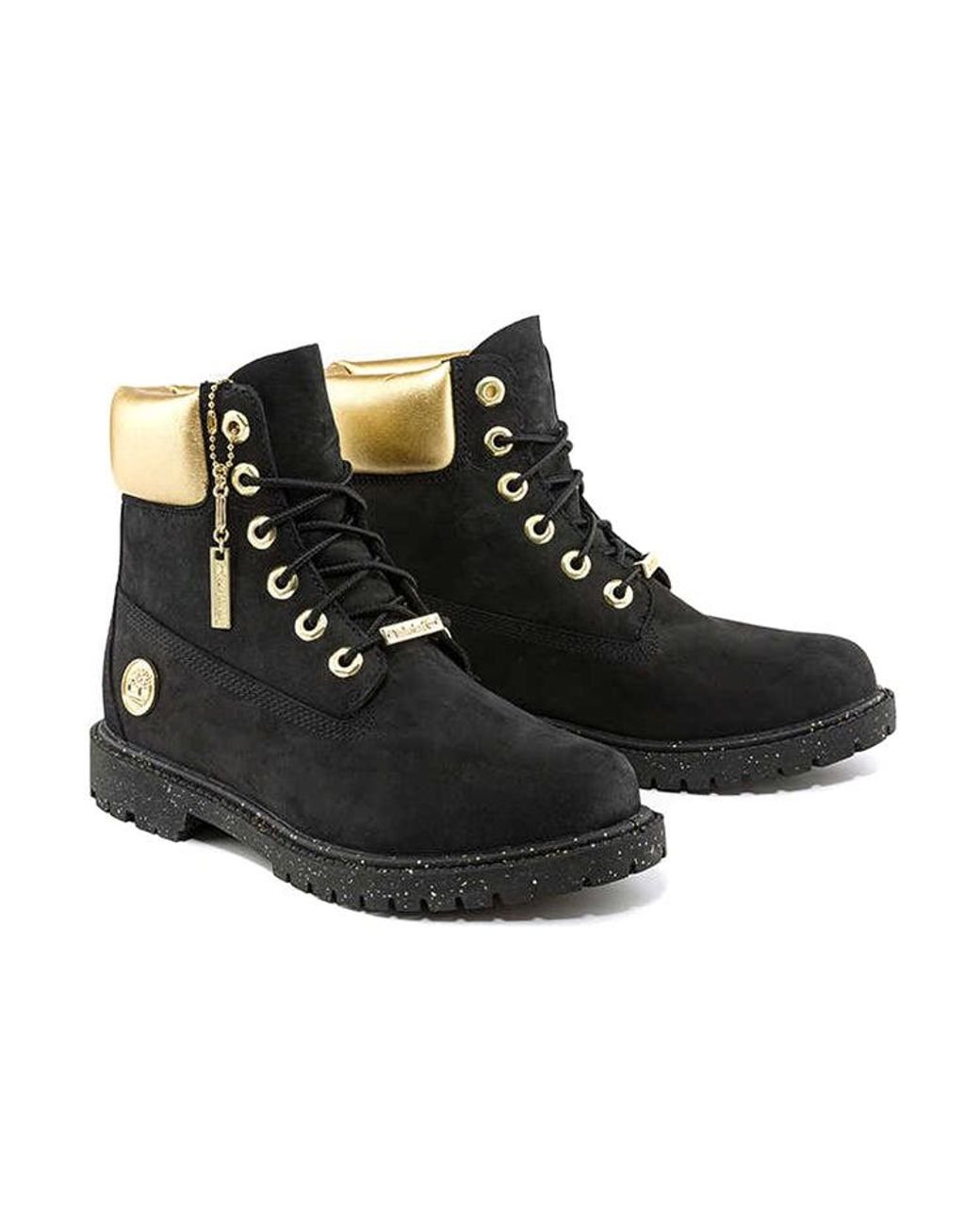 Timberland Black (Wmns) Heritage 6 Inch Waterproof Boots Nubuck With'