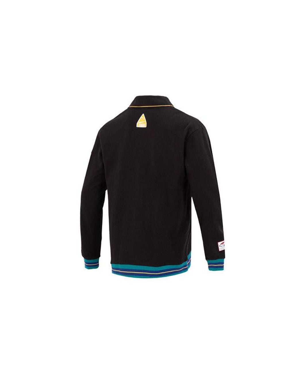 PUMA Black Team Badge V-Neck Jacket for men
