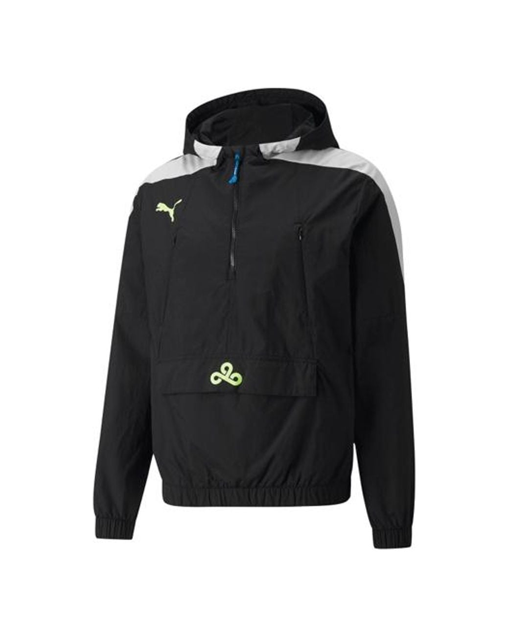 PUMA Black Cloud9 Woven Half Zip Jacket for men