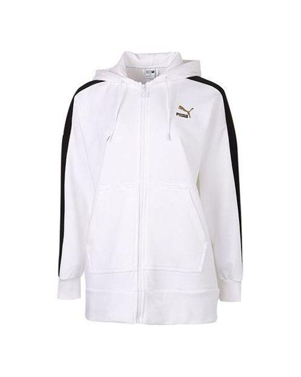 PUMA White (Wmns) Full-Zip Sleeve Striped Jacket