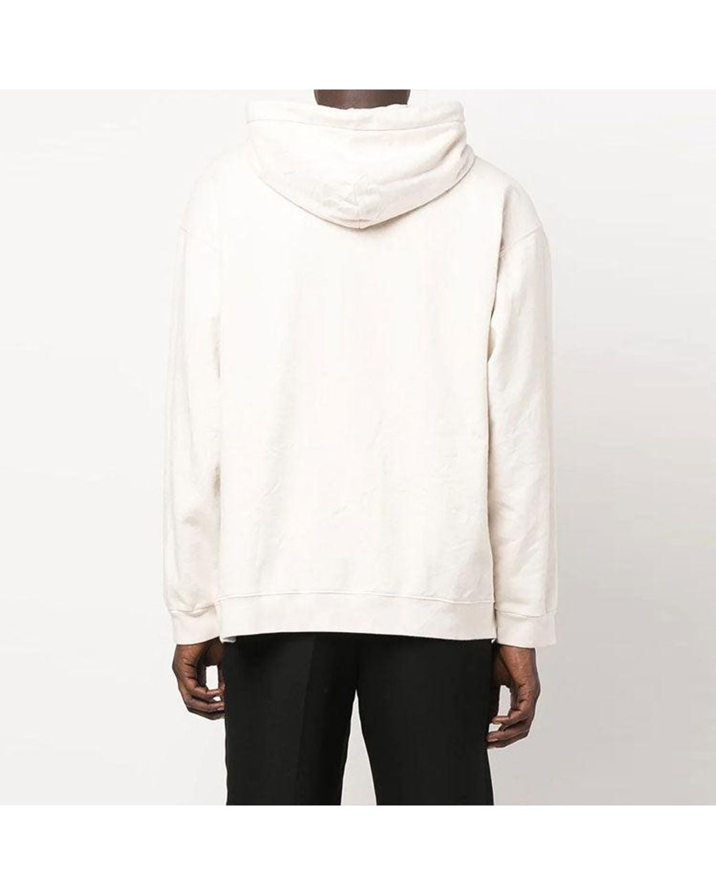 Balenciaga White Sporty Oversized Drawstring Hoodie