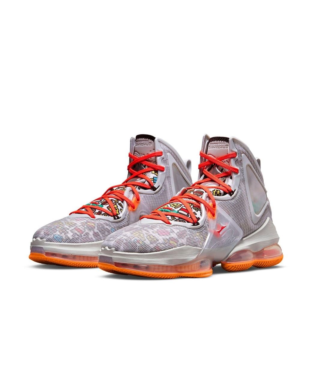Nike White Lebron 19 'Fast Food' for men