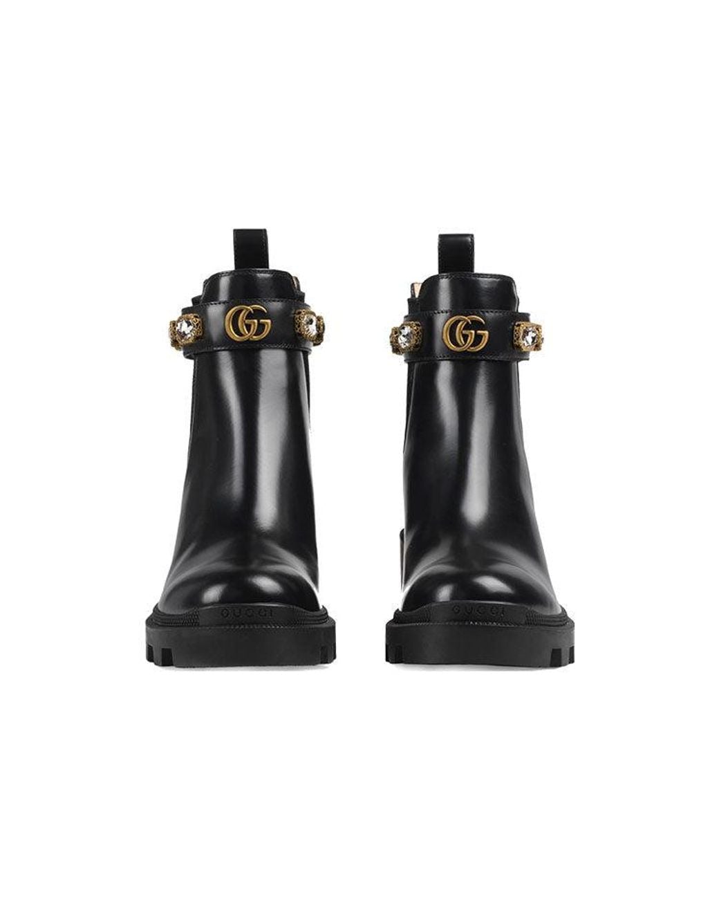 Gucci Black (Wmns) Ankle Boot With Belt Leather'