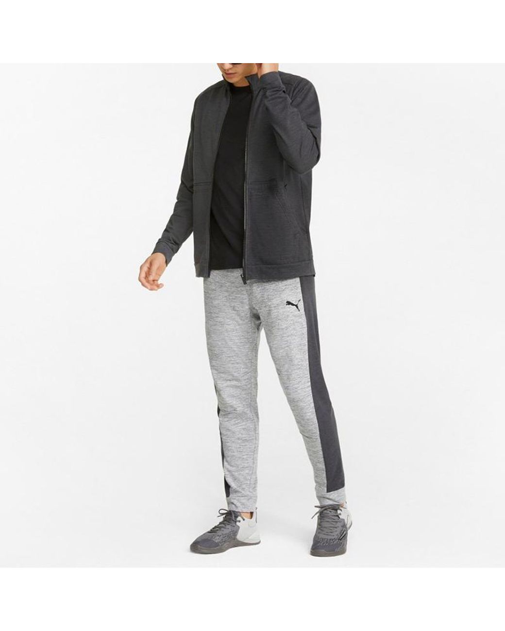 PUMA Gray Cloudspun Full-Zip Training Jacket for men